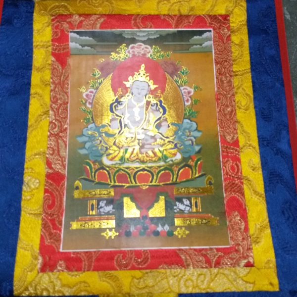 Tranh Thangka Kim Cang Tát Đỏa Bồ Tát_35x20cm